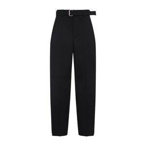 BOTTEGA VENETA High-Waisted Belted Trousers Women BLACK Pants
